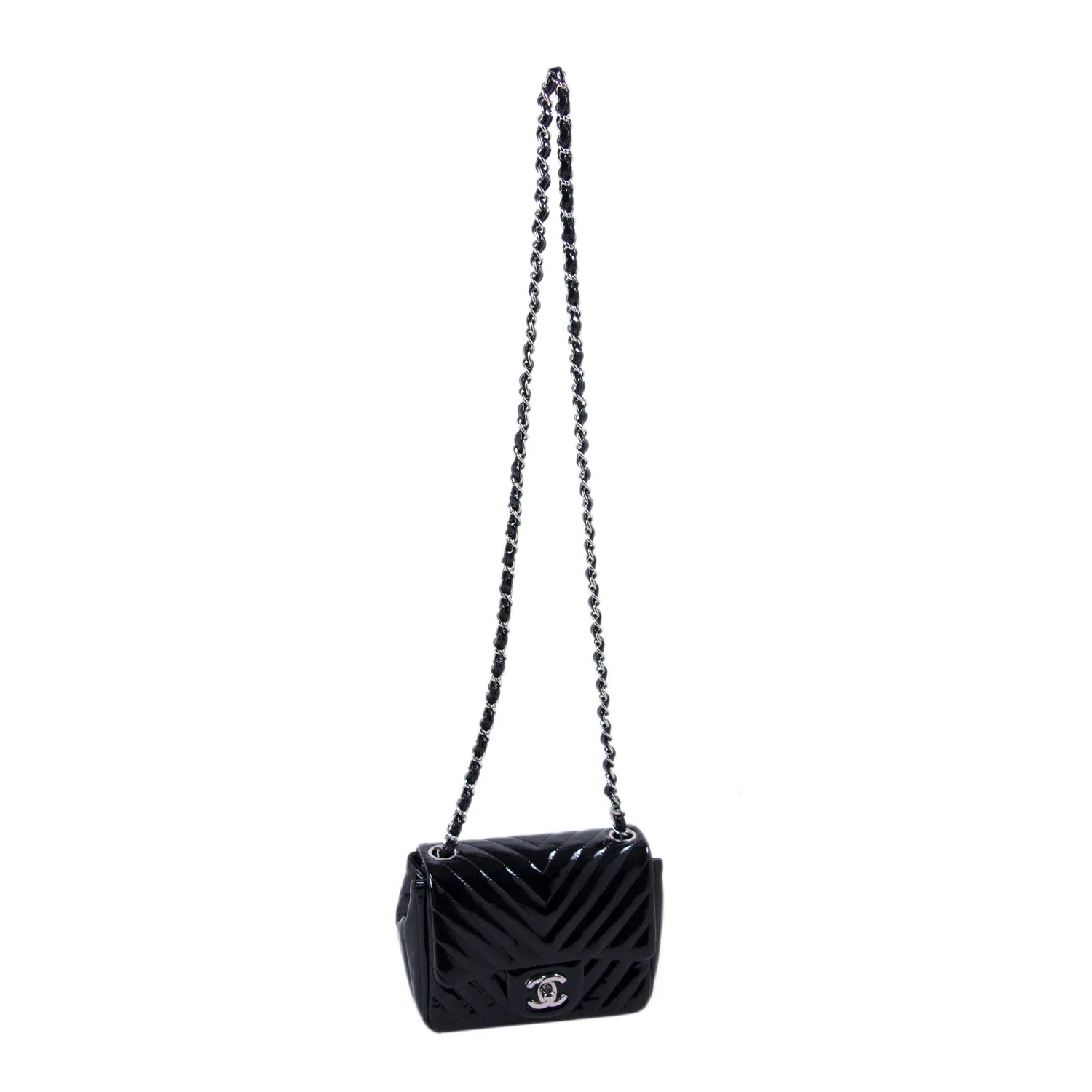 Chanel Classic Mini Square Chevron Flap Bag