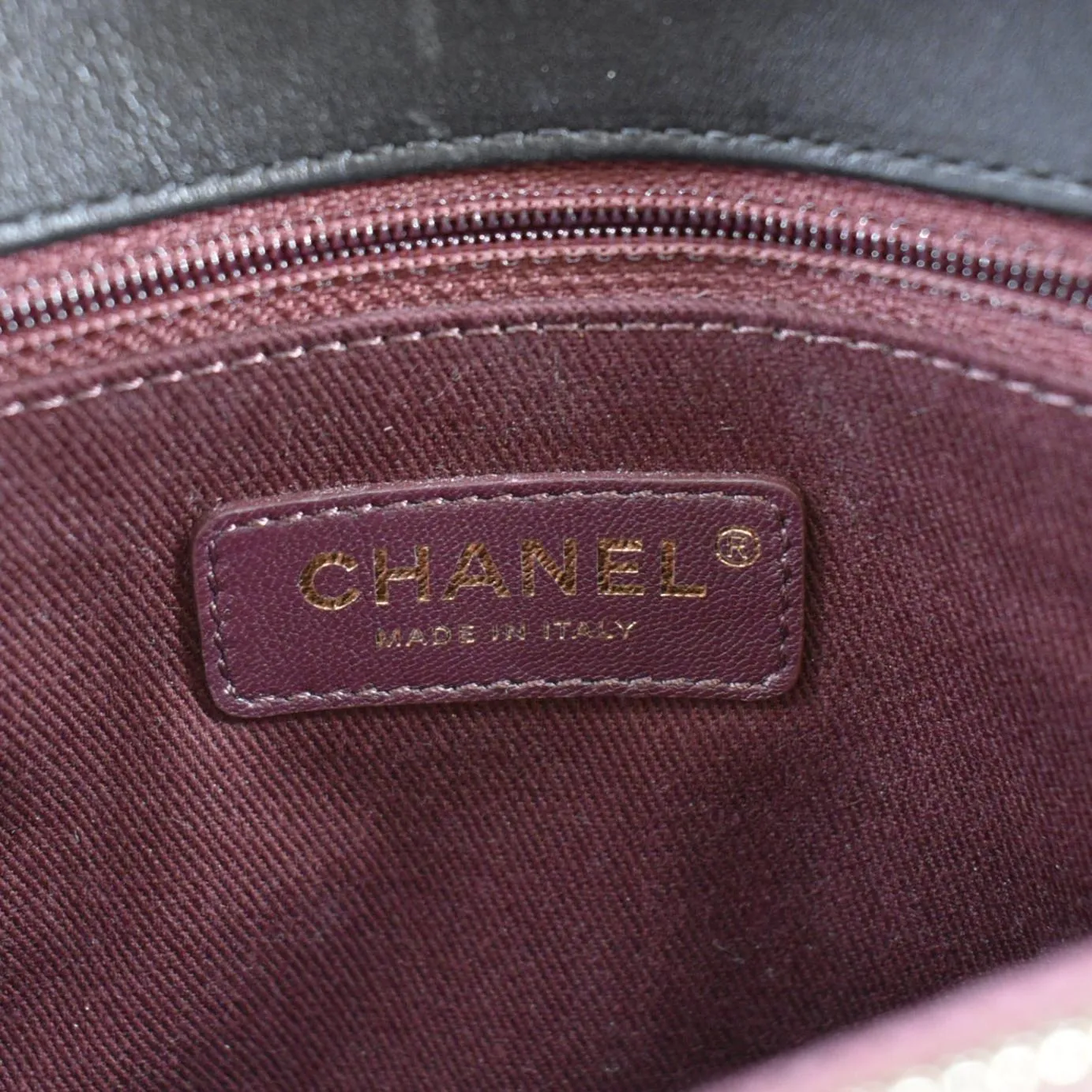CHANEL Coco Flap Chevron  Stitched Leather Shoulder Bag Black