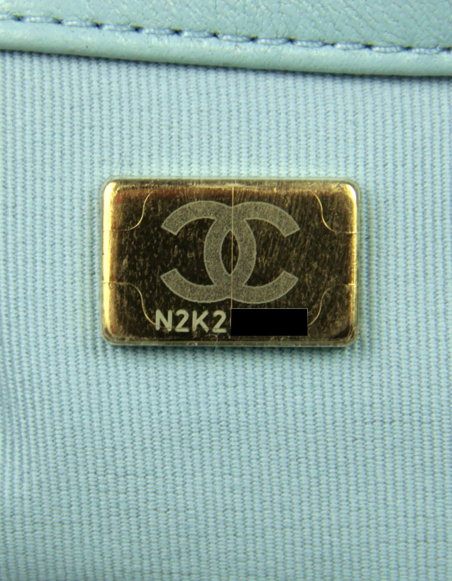 Chanel NWT 2022 Light Blue Lambskin Quilted Medium 19 Bag