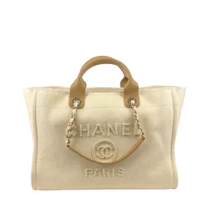 Chanel Pearl Canvas Large Deauville Tote