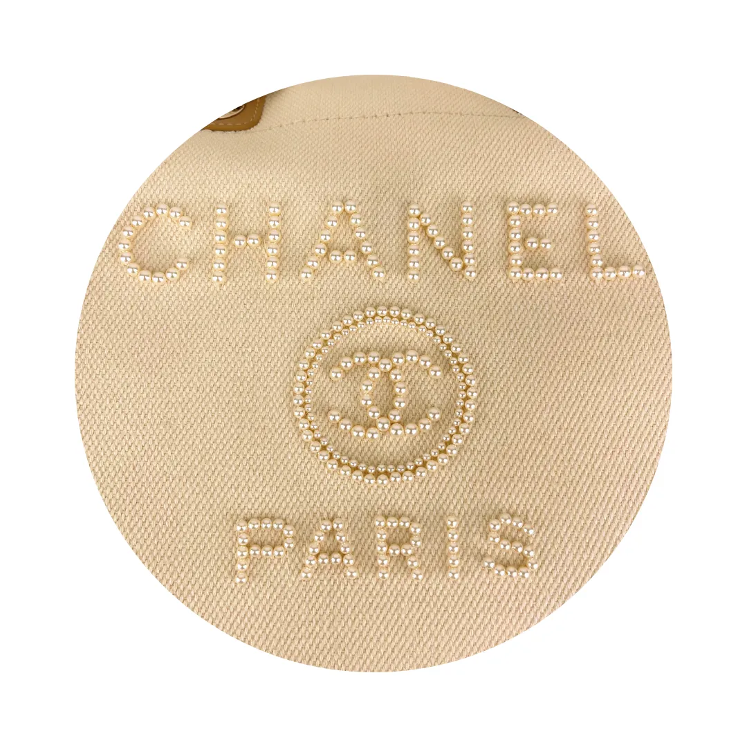 Chanel Pearl Canvas Large Deauville Tote