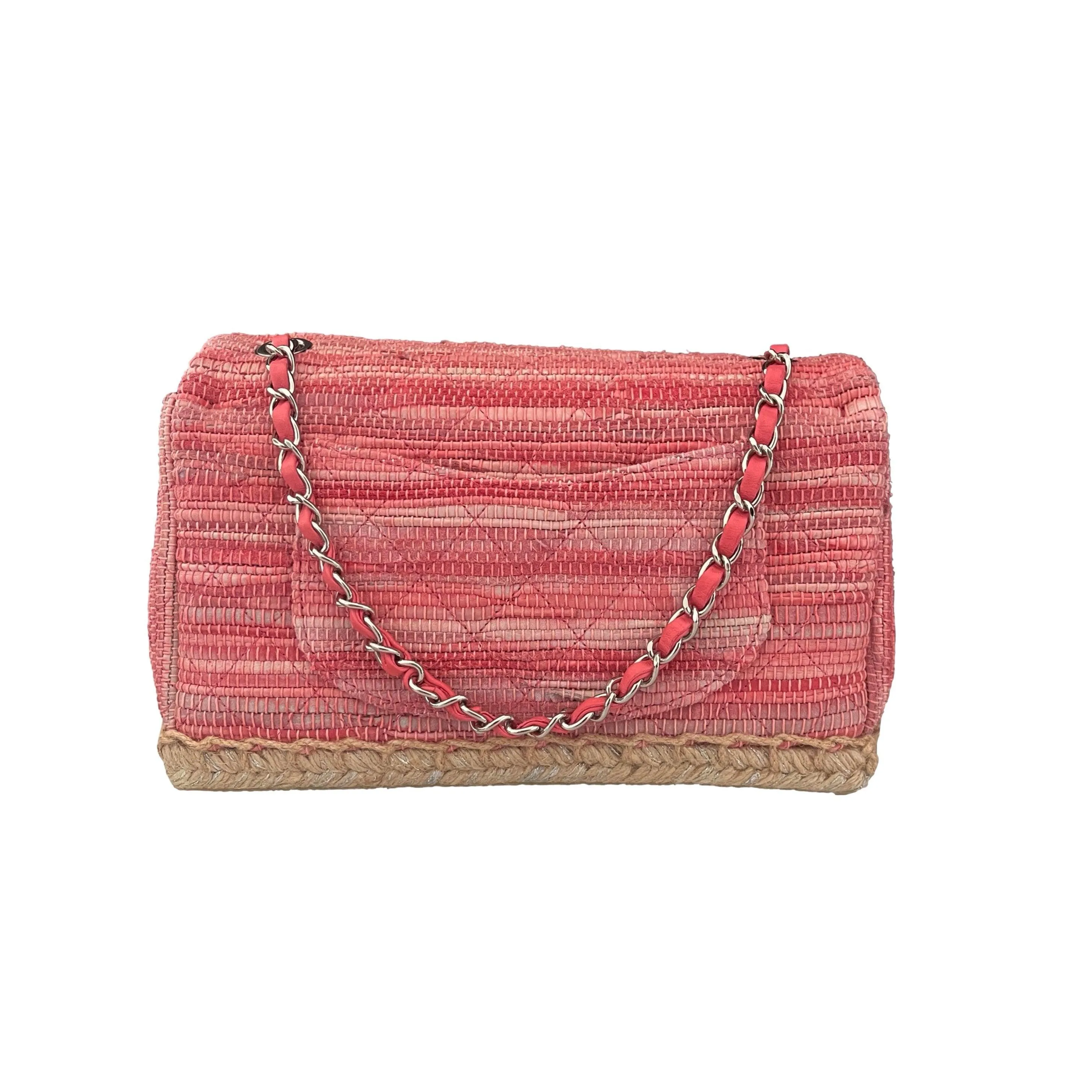 Chanel Pink Tweed Flap Bag