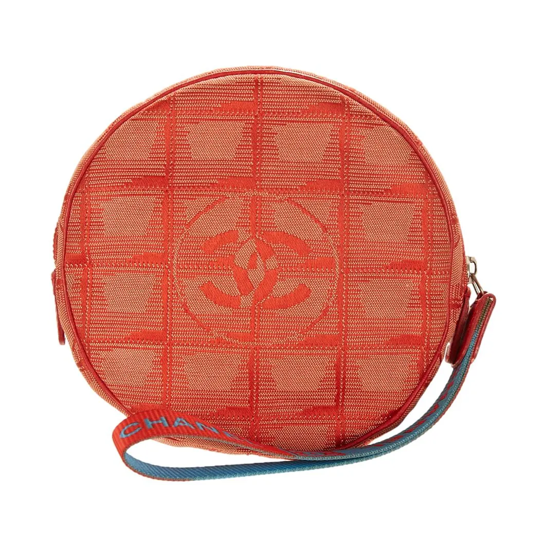 Chanel Red Logo Round Shoulder Bag