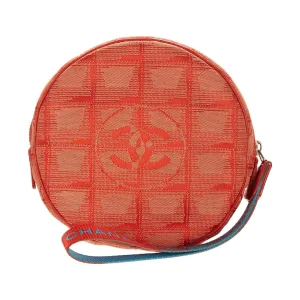 Chanel Red Logo Round Shoulder Bag