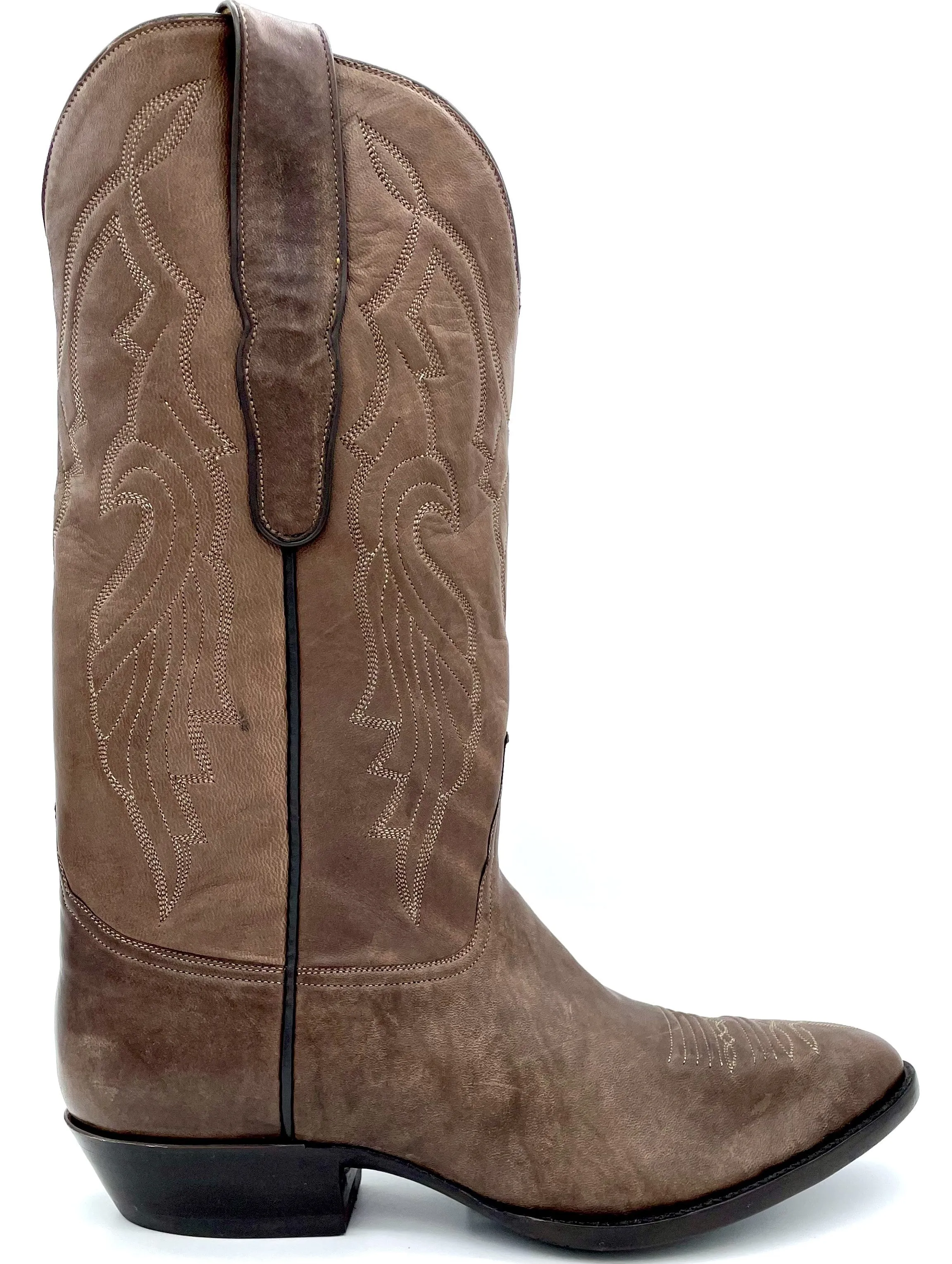Choco Kangaroo Suede Ranch Tres Outlaws Men's Classic   381