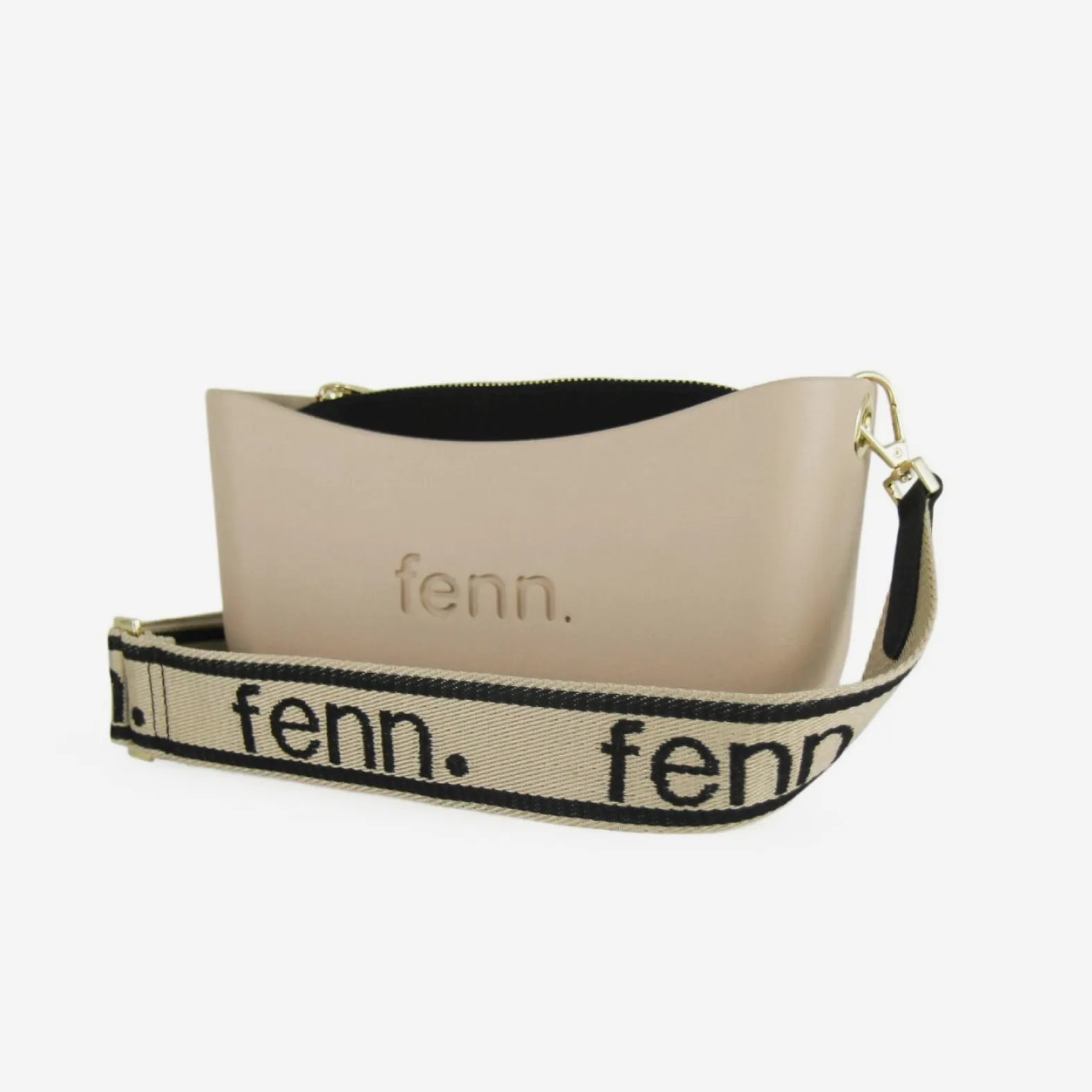 Classic Handbag - Sand - Black On Beige Strap