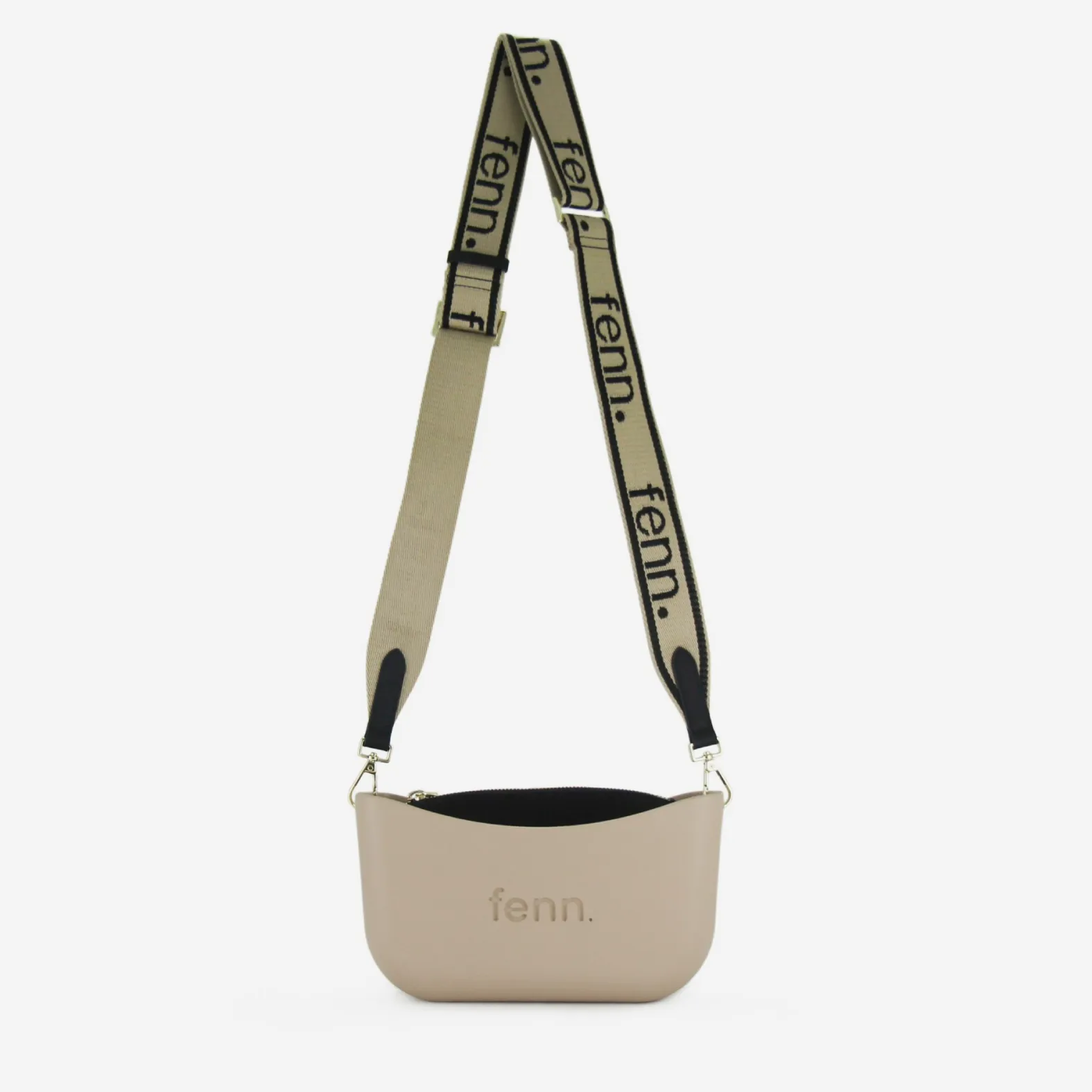 Classic Handbag - Sand - Black On Beige Strap
