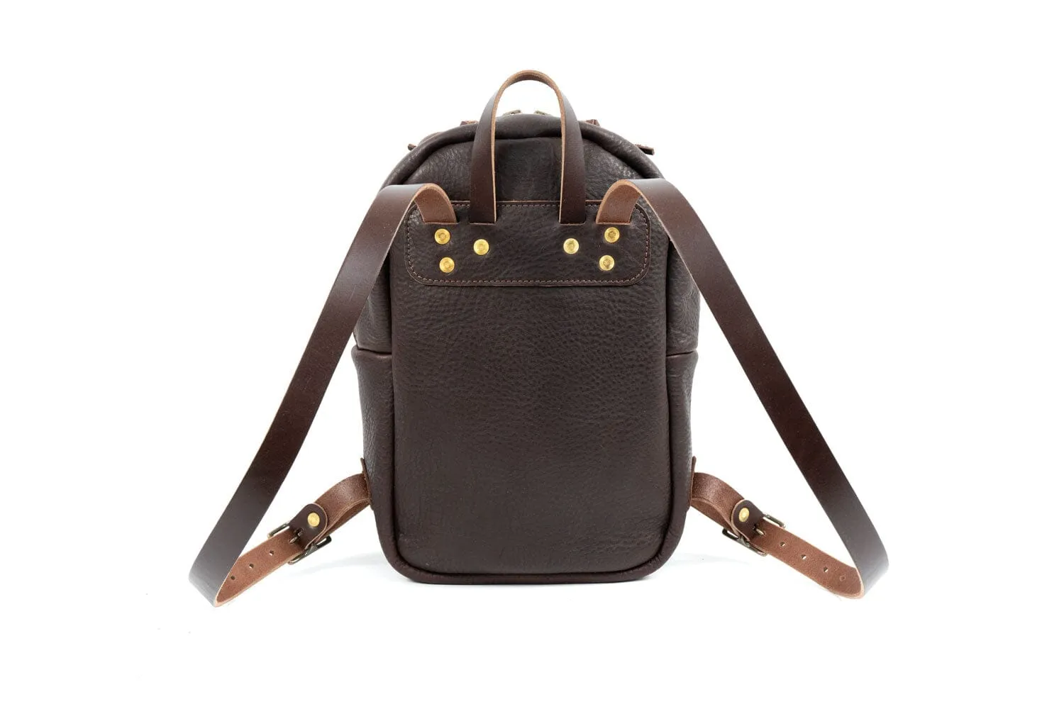CLASSIC ZIPPERED LEATHER BACKPACK - MEDIUM