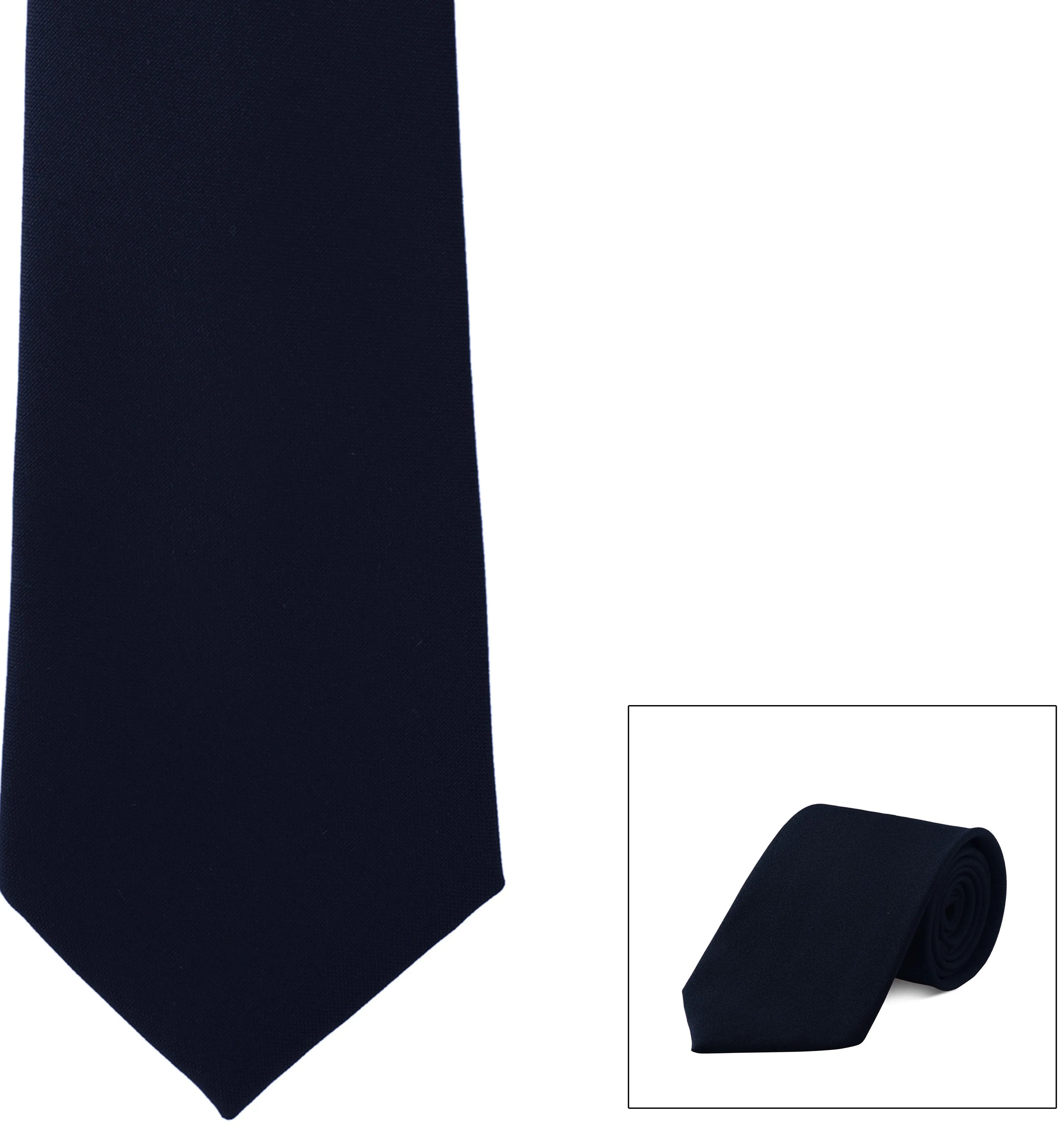 Clip-On, Straight, Poly Satin Tie