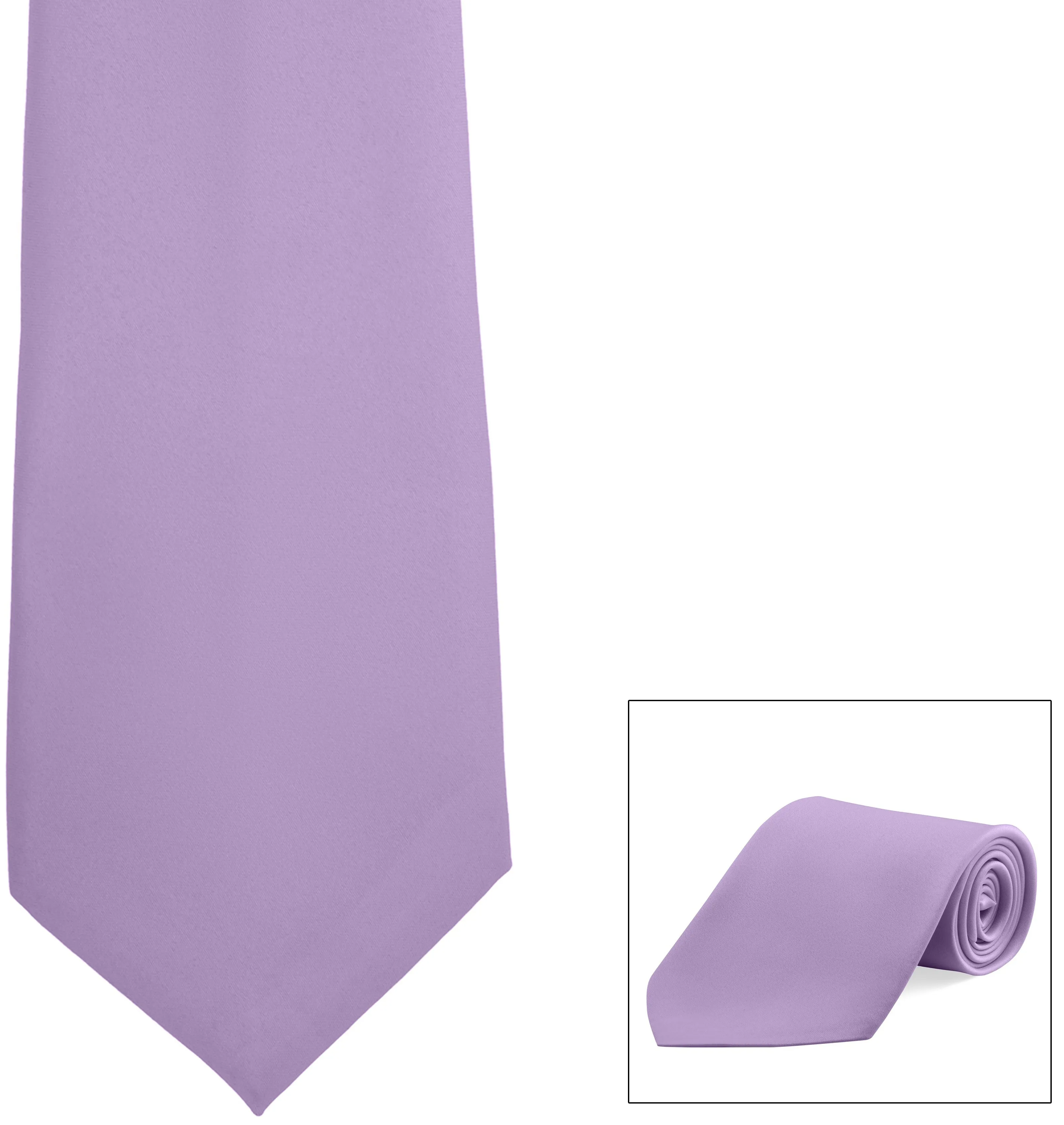 Clip-On, Straight, Poly Satin Tie