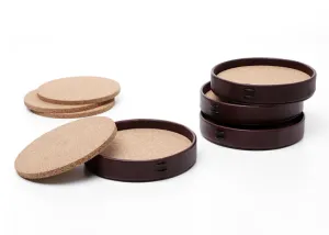 Cow Leather Coaster Set of 4