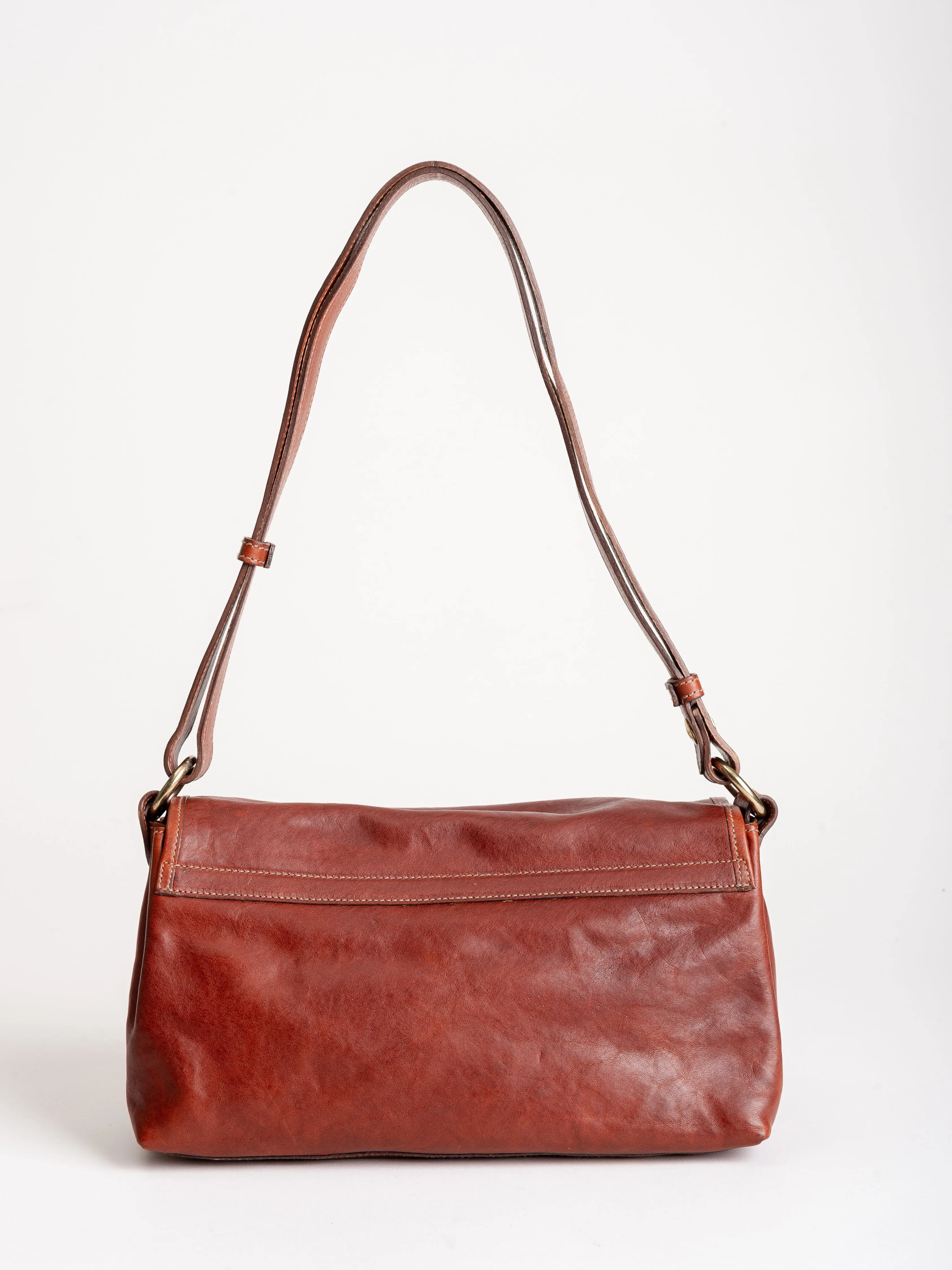 cowhide handbag - seppia