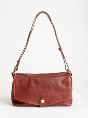 cowhide handbag - seppia