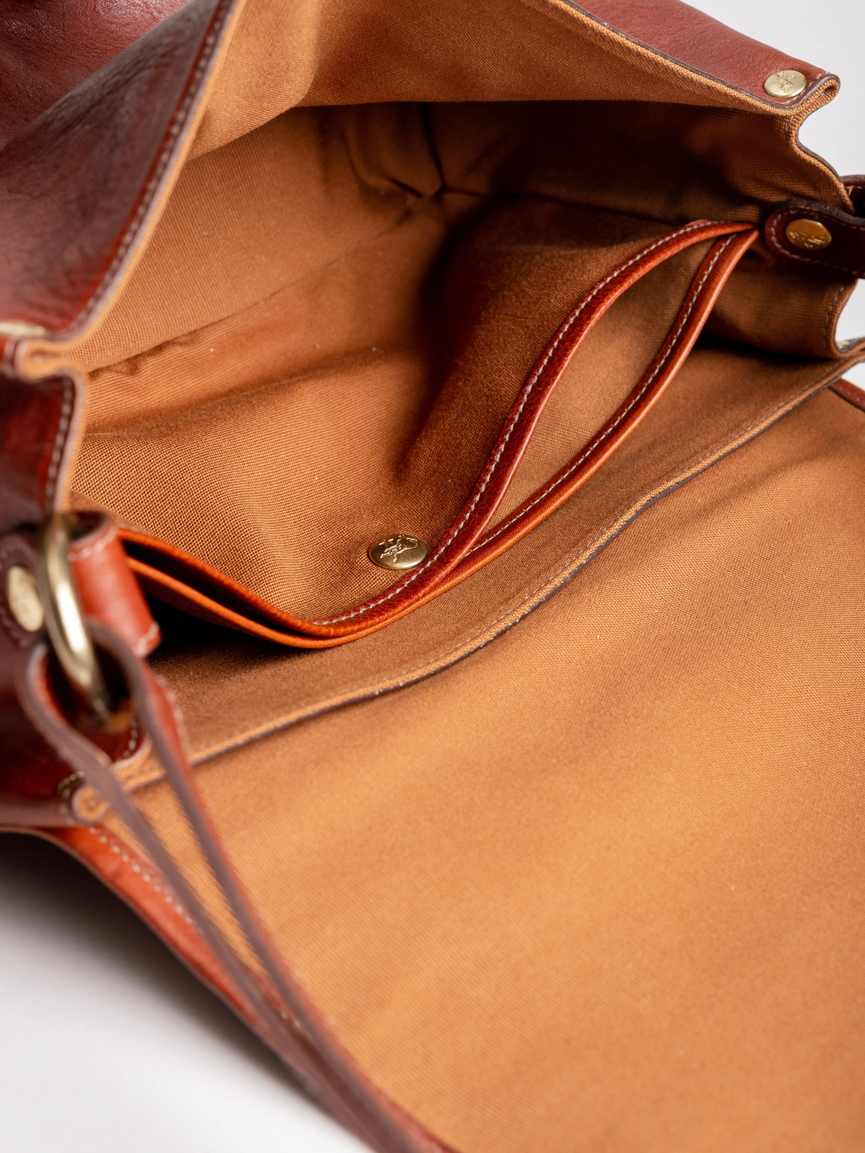 cowhide handbag - seppia
