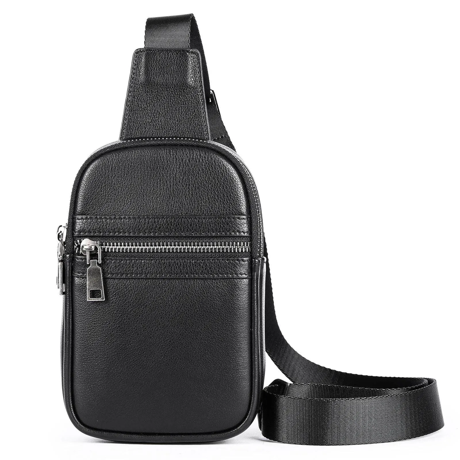 Cowhide Leather Chest Bag Multi-functional Men’s Shoulder Bag