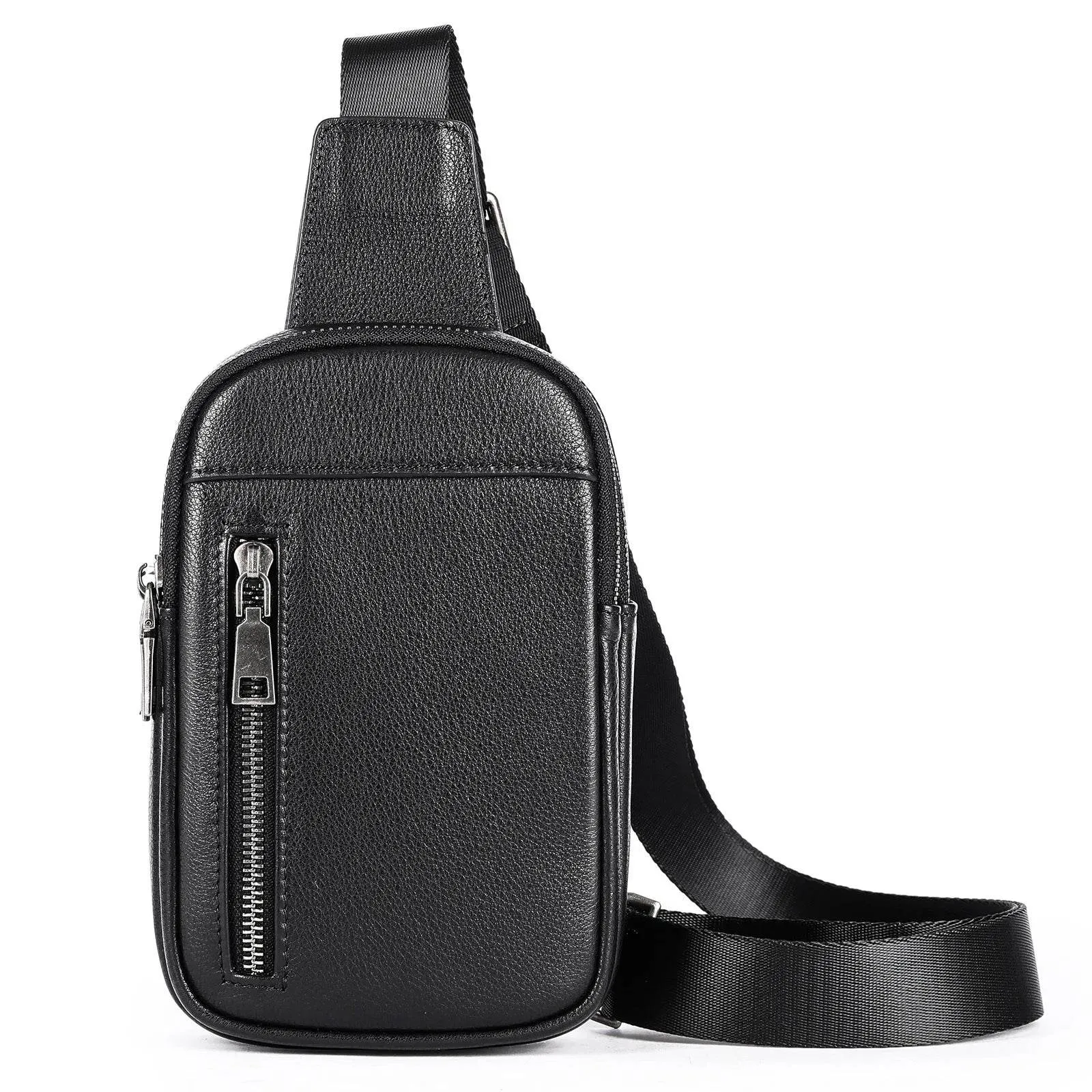 Cowhide Leather Chest Bag Multi-functional Men’s Shoulder Bag
