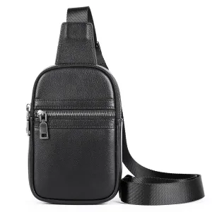 Cowhide Leather Chest Bag Multi-functional Men’s Shoulder Bag