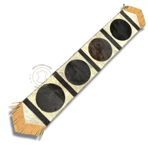 Cowhide Table Runner Solid Design 6ft long - Table Decor Runner