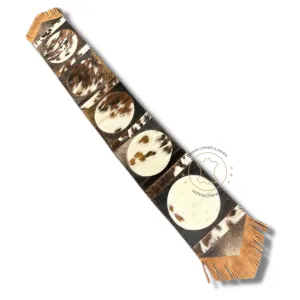 Cowhide Table Runner Solid Design 7ft long - Table Decor Runner