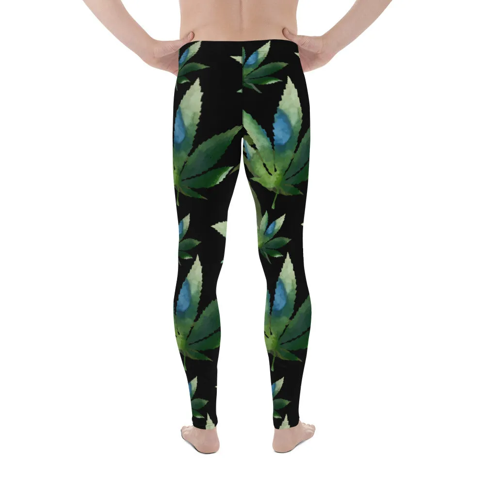 Crazy-Ass Leggings - Men's - Marijuana Leaves on Black