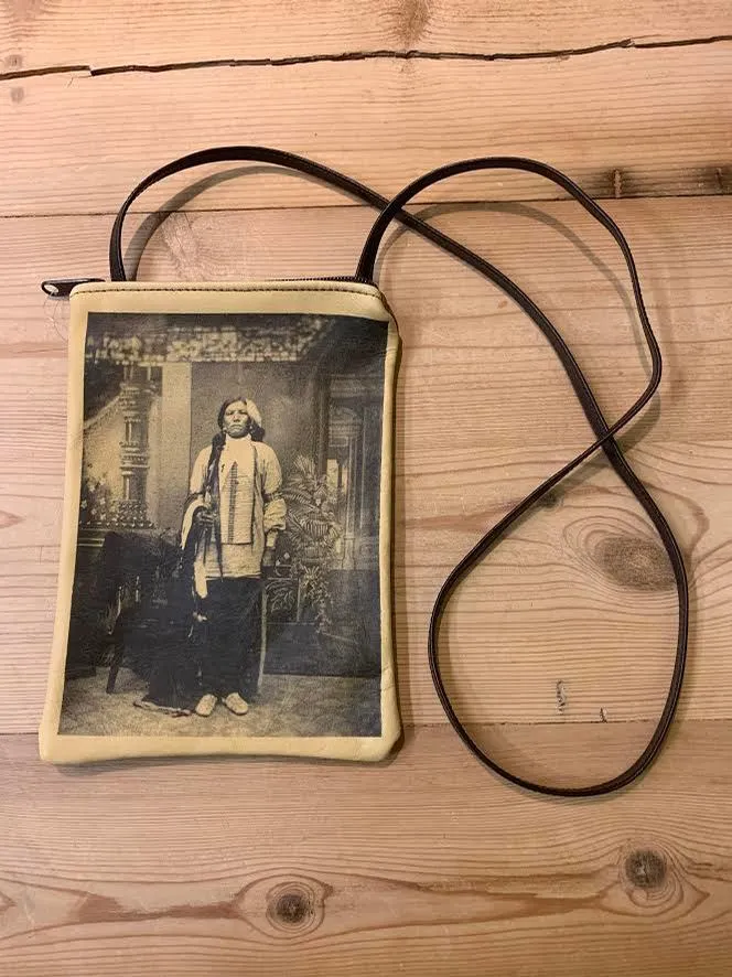 Crazy Horse Native American Bag | 6x9 |Sepia