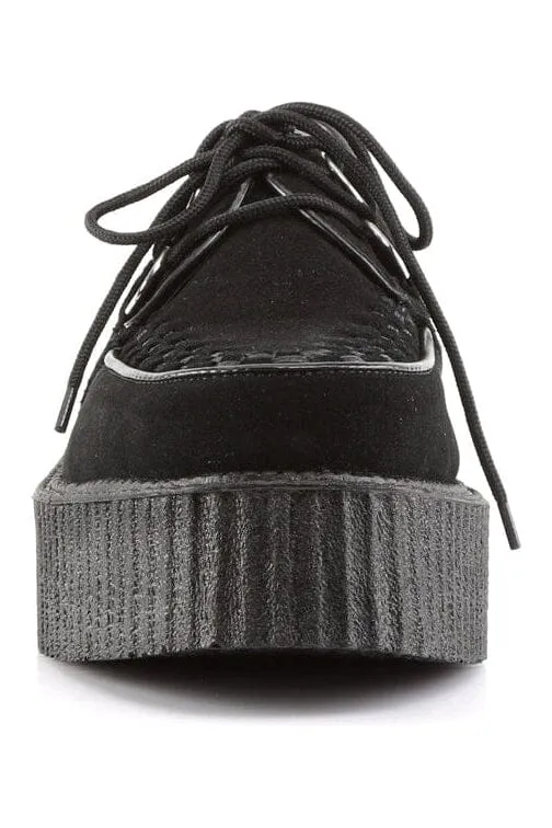 CREEPER-402S Black Suede Leather Creeper