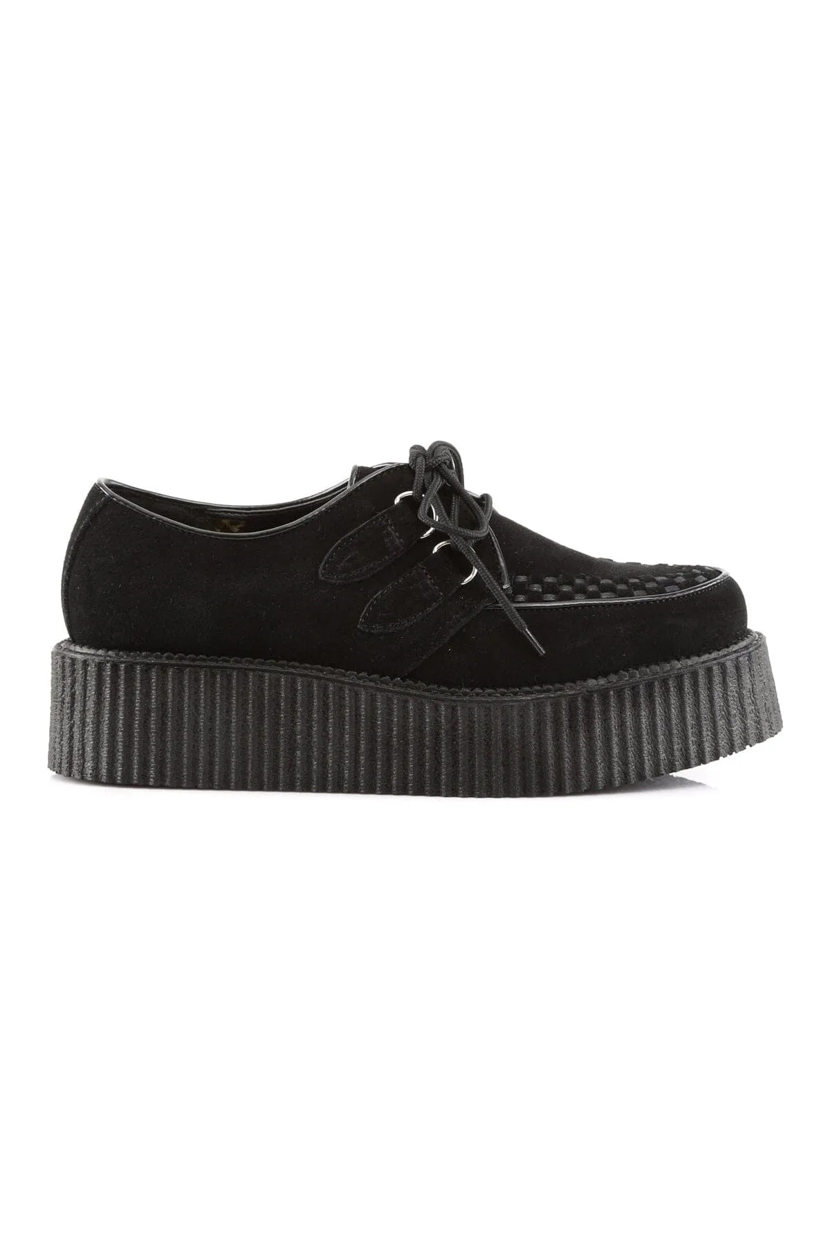 CREEPER-402S Black Suede Leather Creeper