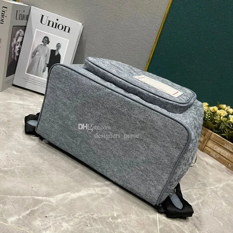 DESIGNERS high quality backpack woman travel bag fashion casual canvas denim flower backpacks classic leather luxury man backpack bag
