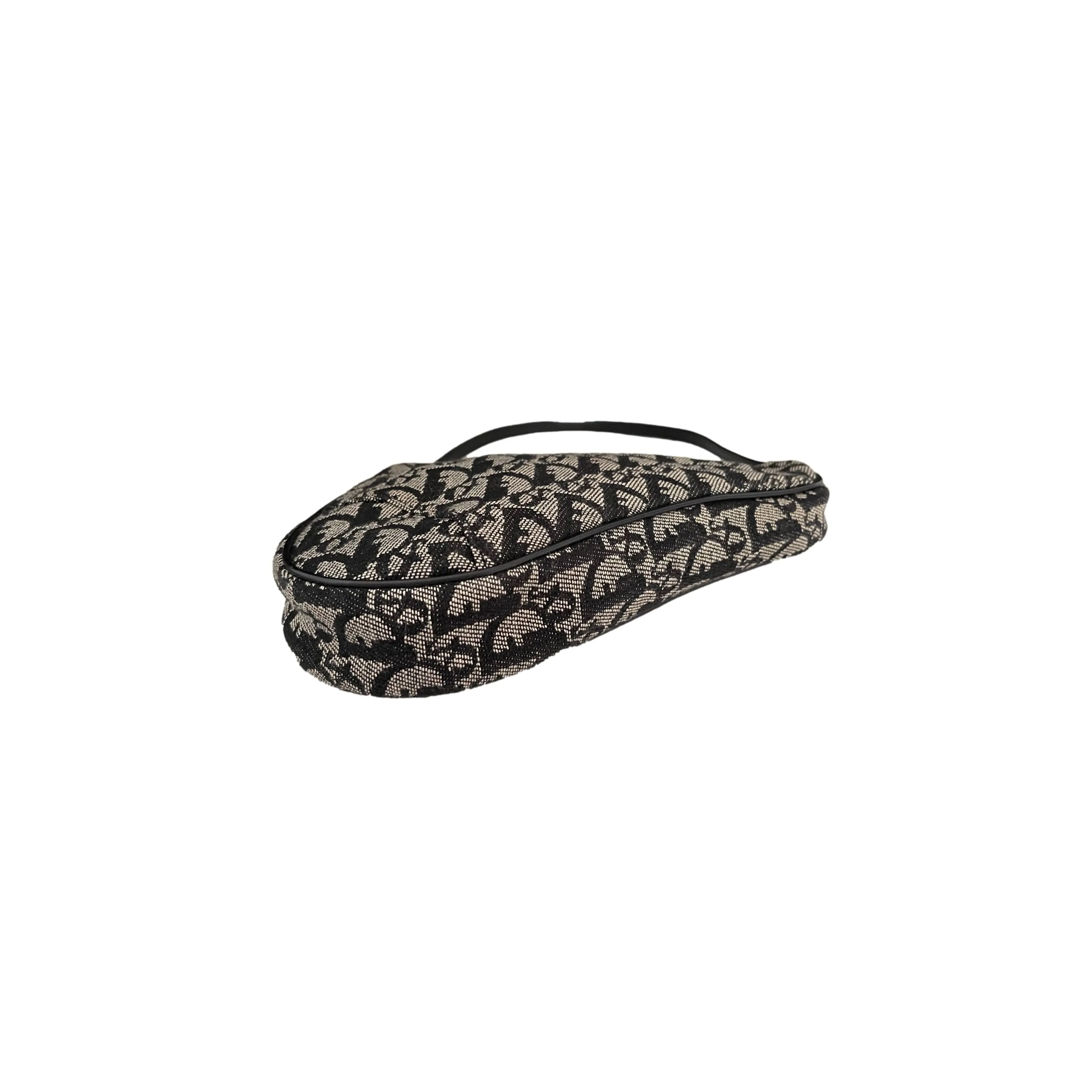 Dior Black Monogram Mini Saddle Bag