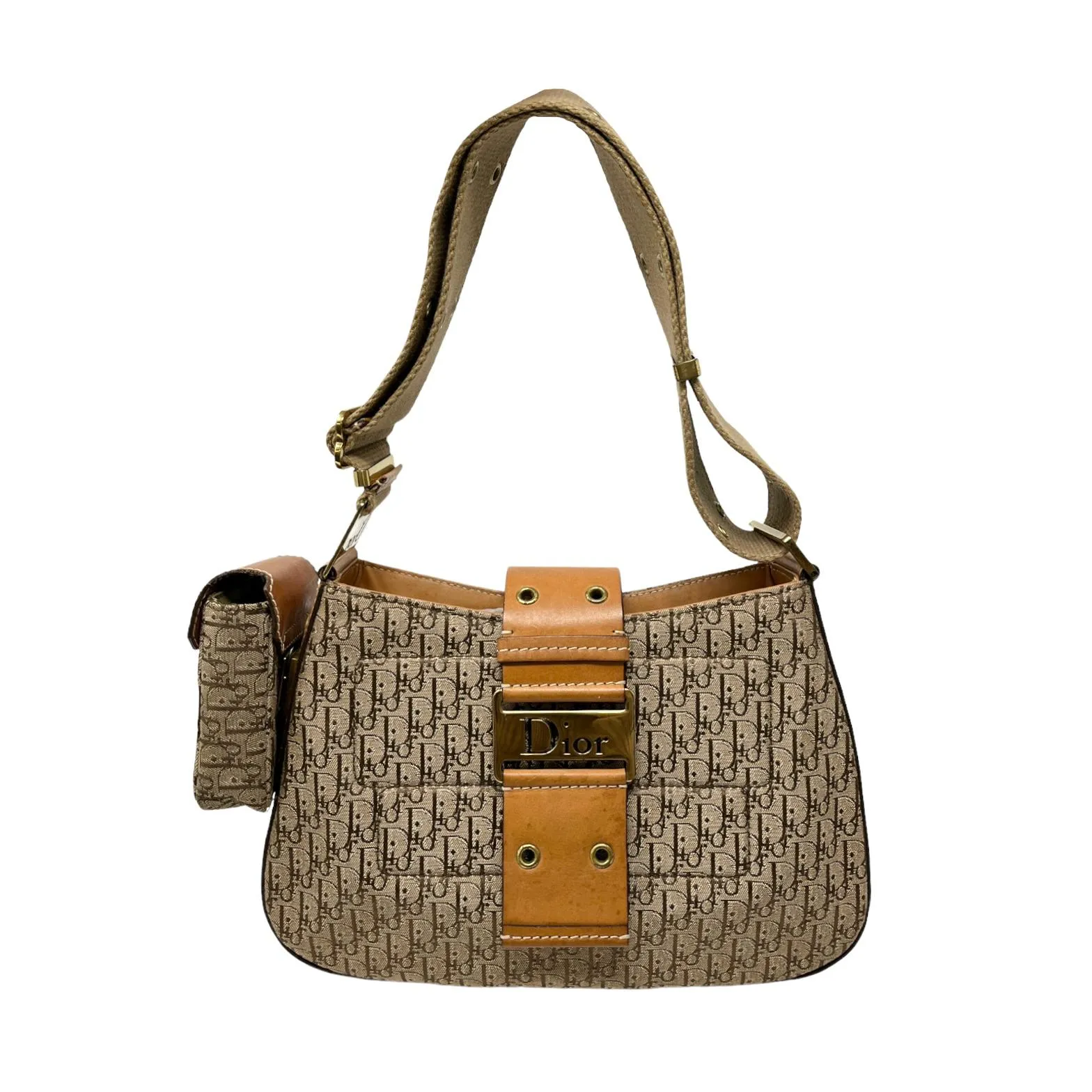 Dior Brown Logo Columbus Bag
