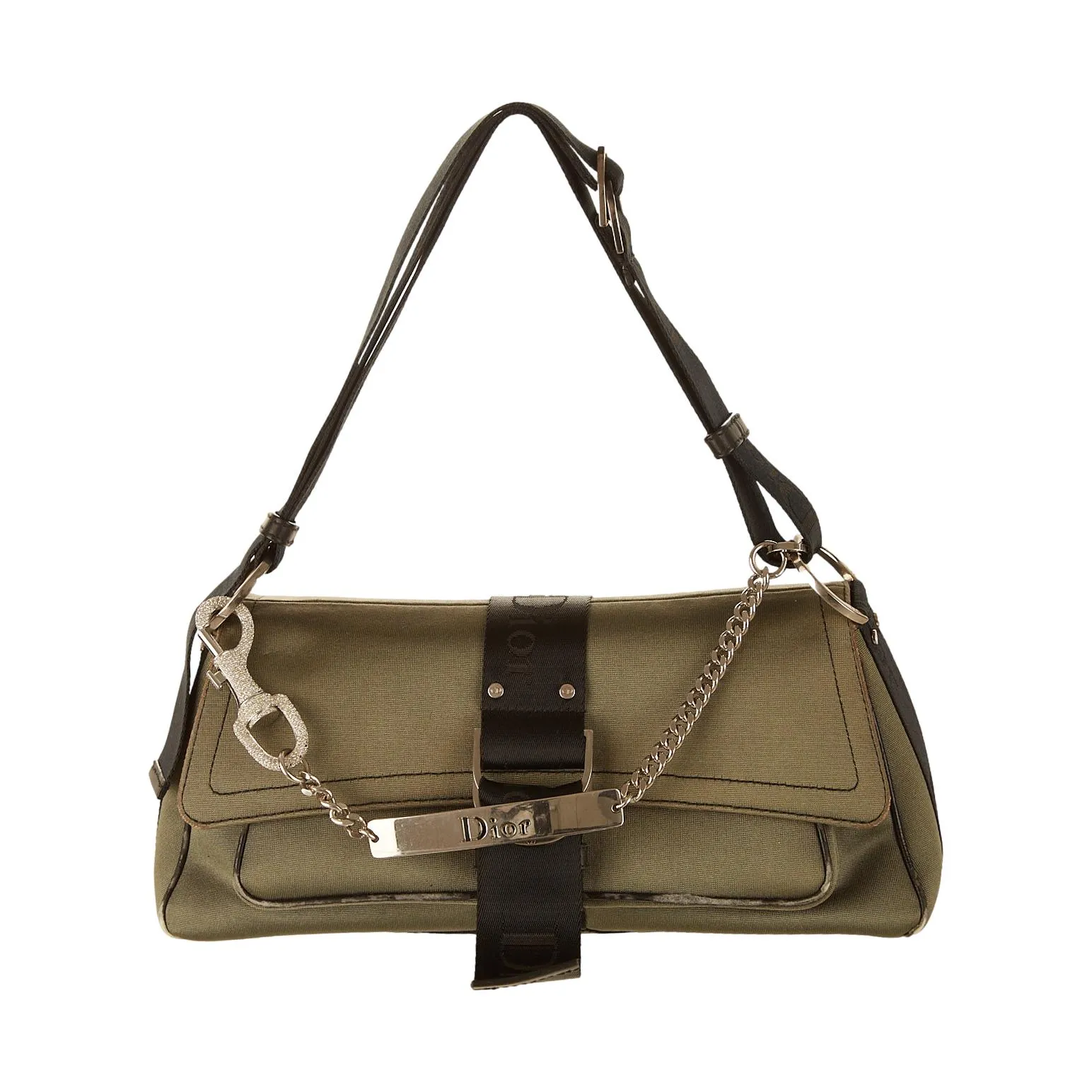 Dior Green Rhinestone Hardcore 2Way Bag