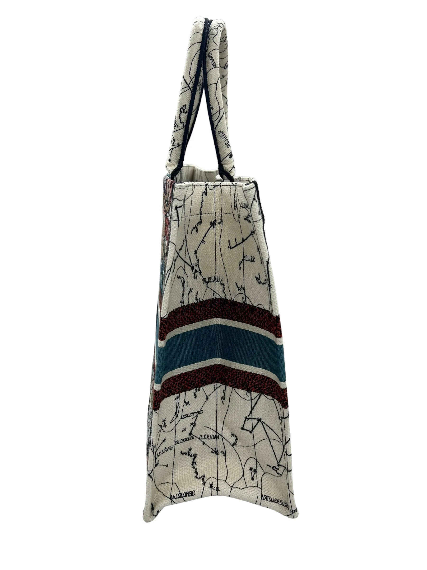 Dior Large Zodiac and Constellation Motif Embroidered Book Tote