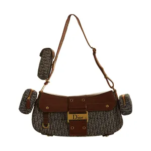 Dior Navy Logo Columbus Bag