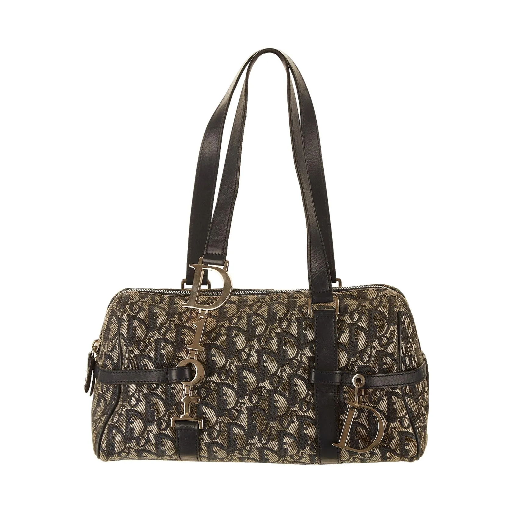 Dior Navy Logo Hardware Shoulder Bag