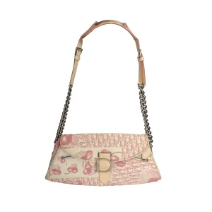 Dior Pink Floral Logo Shoulder Bag