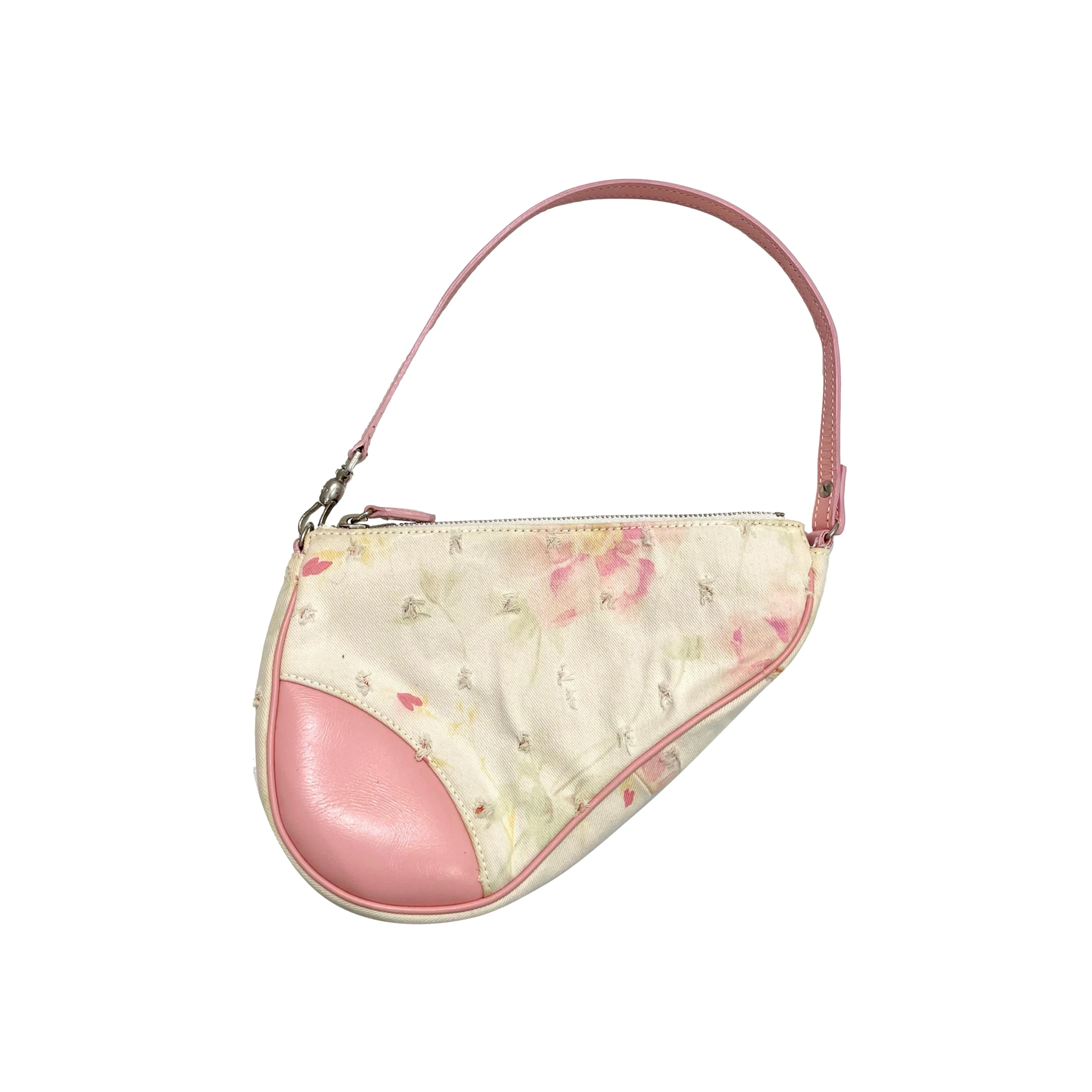 Dior Pink Floral Mini Saddle