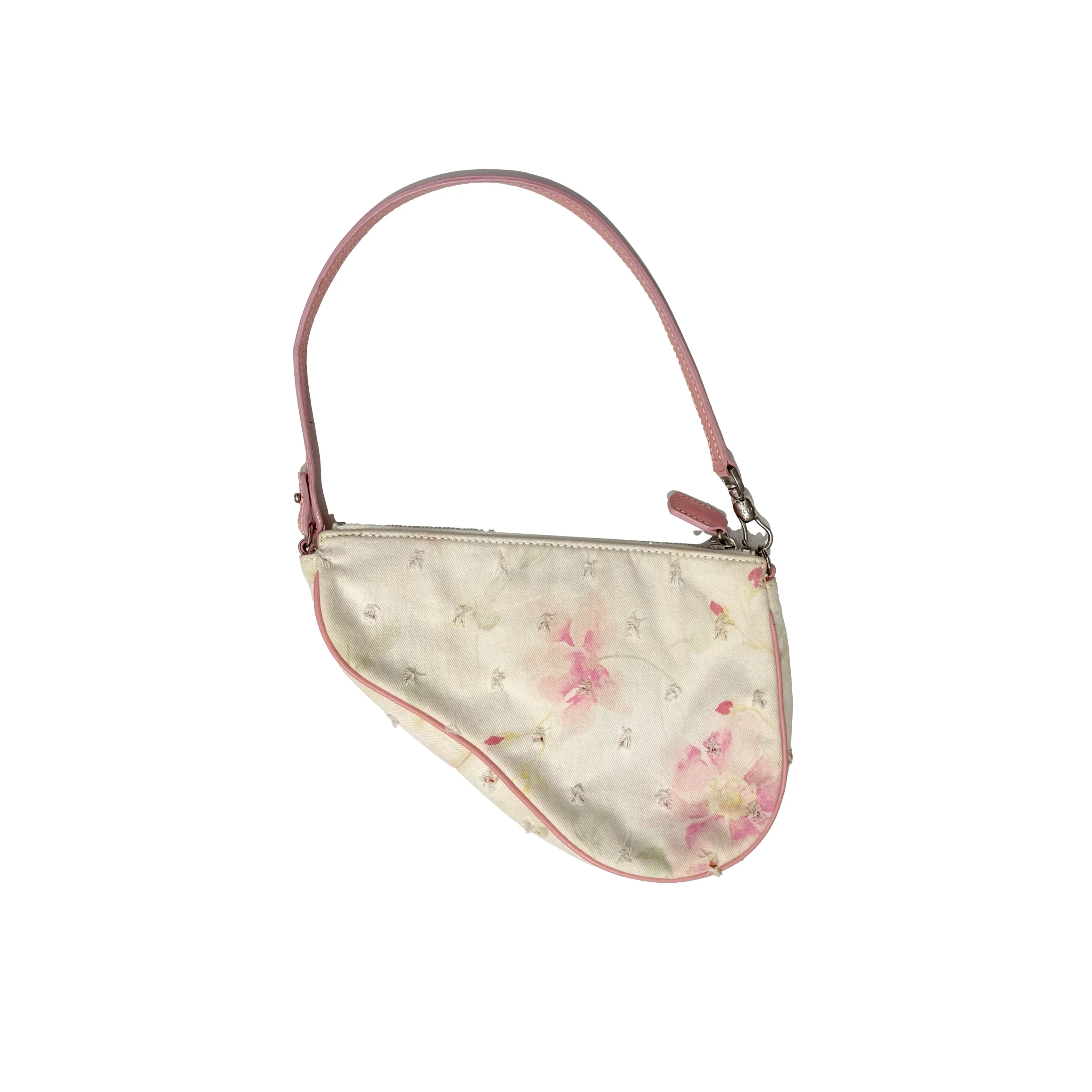 Dior Pink Floral Mini Saddle