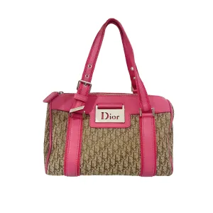 Dior Pink Logo Mini Boston Bag