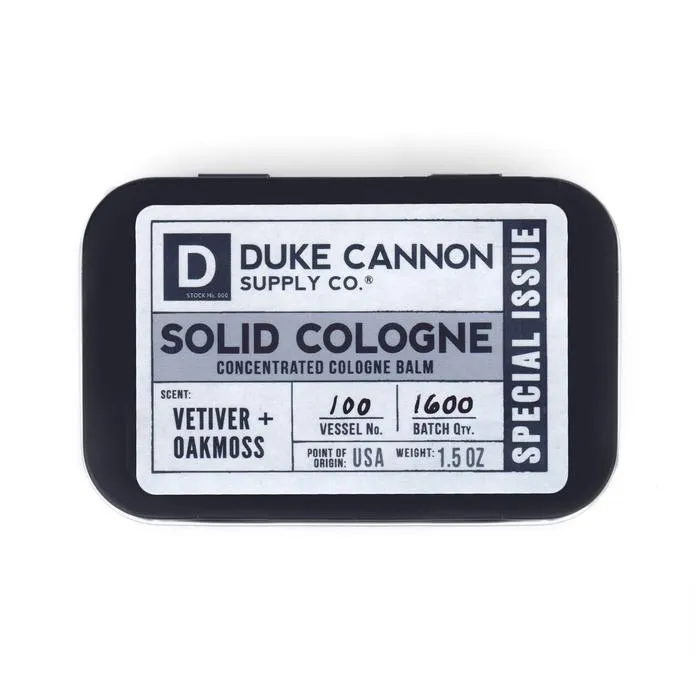 Duke Cannon Men's Solid Concentrated Cologne Balm Special Issue - Vetiver   Oakmoss Scent - 1.5 oz