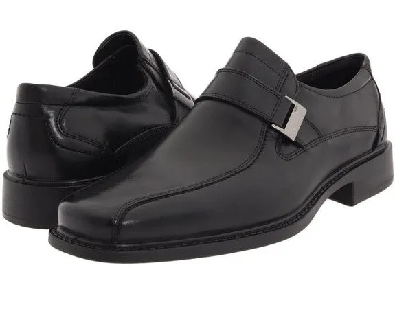 ECCO Men's 601294 New Jersey Black Leather Slip On Loafer