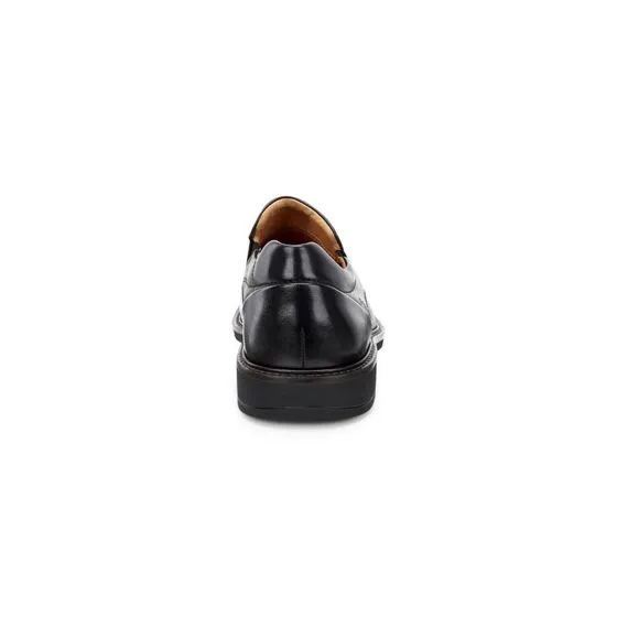 ECCO Men's 621124 Holton Black Leather Apron Toe Formal Slip On Loafer