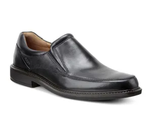ECCO Men's 621124 Holton Black Leather Apron Toe Formal Slip On Loafer