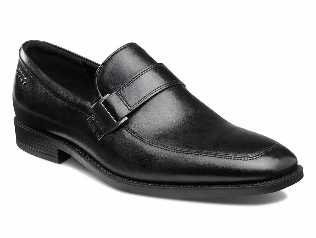 ECCO Men's 632554 Edinburgh Black Leather Slip-On Loafer