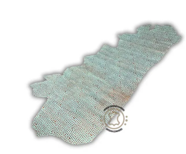 Embossed Leather Sheets -  Mini Tortoise Turquoise, Cut to Size, Leatherworking, 1.2-1.4 mm / 3-3.5 oz For Earrings, Wallets, Upholstery