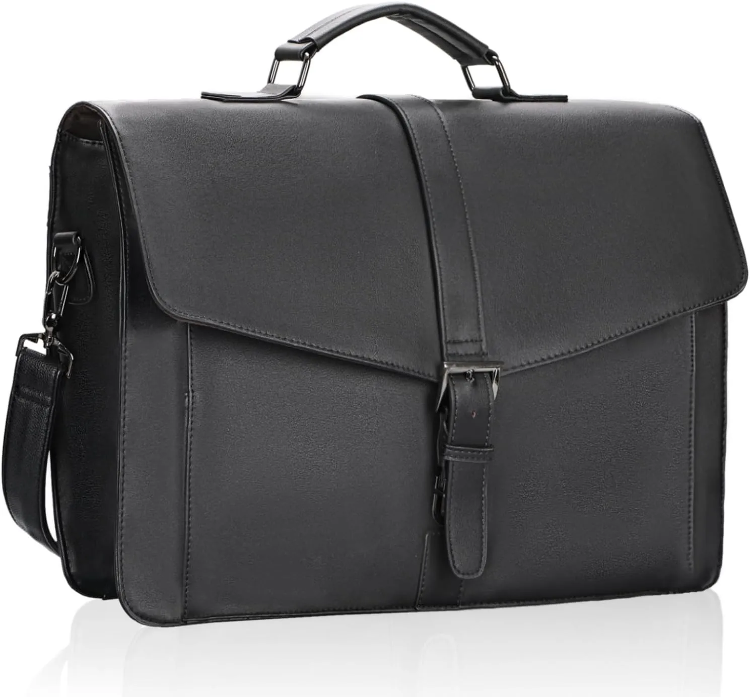 ESTARER Men's Leather Briefcase 15.6 Inch Laptop Messenger Bag Professional Leather Computer Work Bag