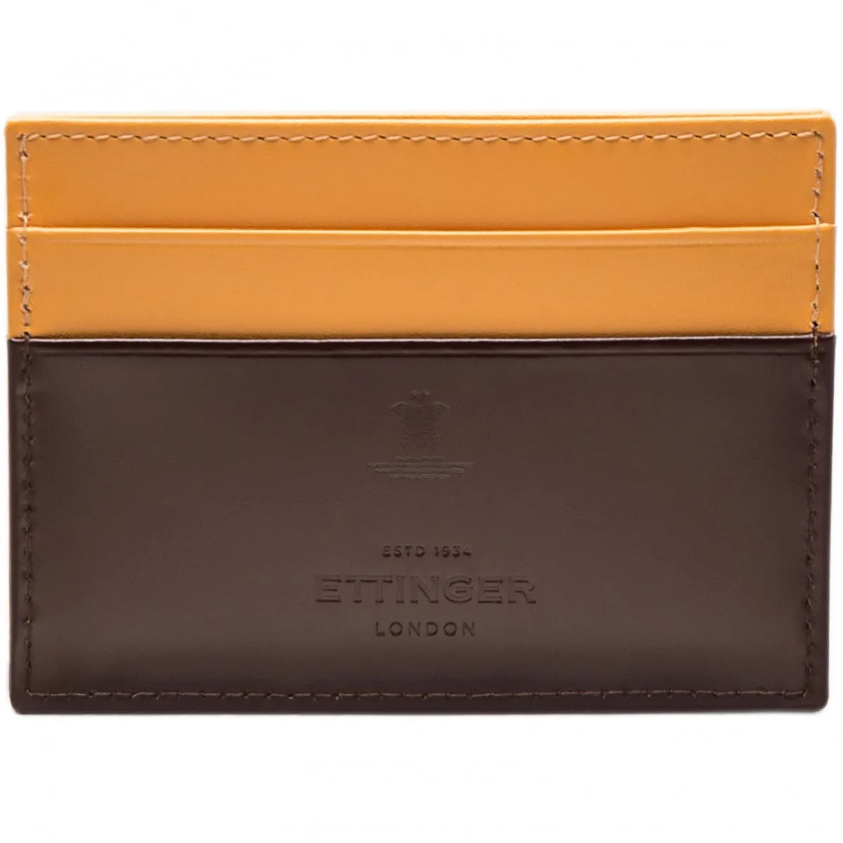 Ettinger Flat Credit Card Case Nut and Bridle Brown