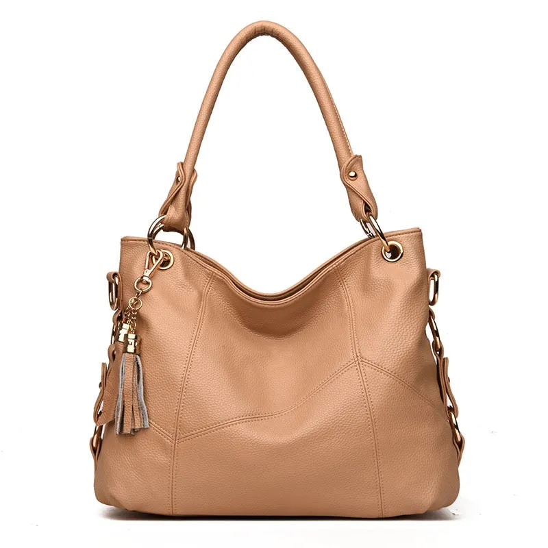 European and American new tassels Handbag bags for women Horizontal Square Soft Leather shoulder bag PU crossbody bags for women