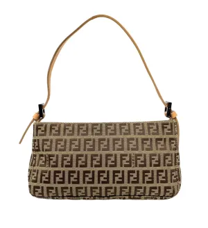 Fendi Beige Logo Mini Shoulder Bag