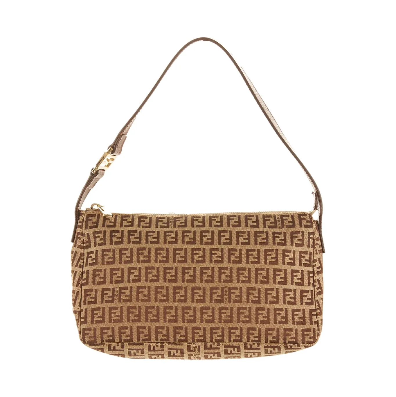 Fendi Brown Logo Shouler Bag