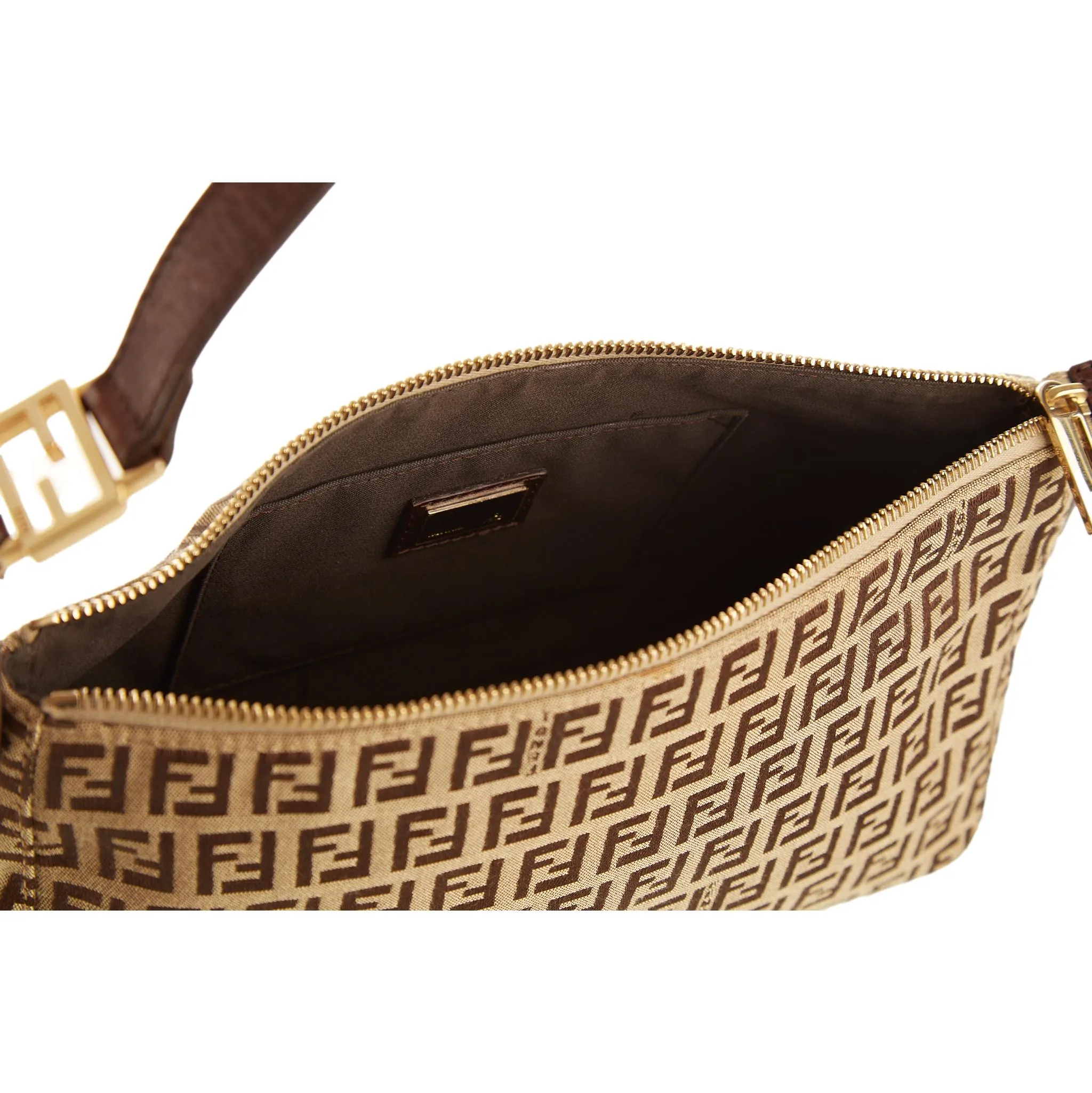 Fendi Brown Logo Shouler Bag